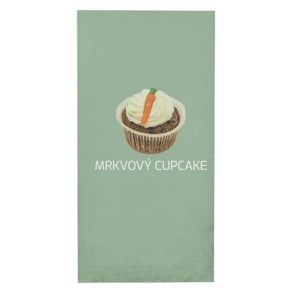 Nákrčník/bandana s potiskem Mrkvový cupcake - rouška